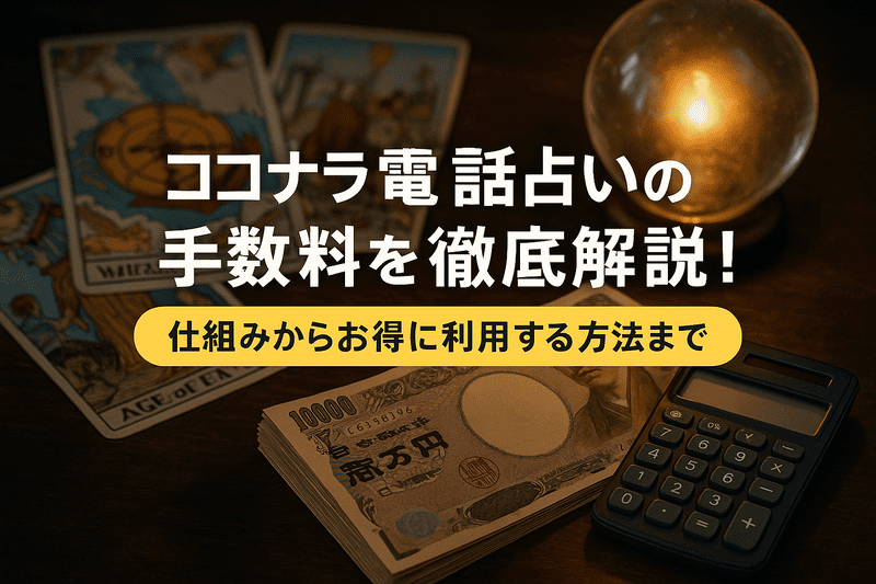 ココナラ電話占いの手数料を徹底解説！仕組みからお得に利用する方法まで